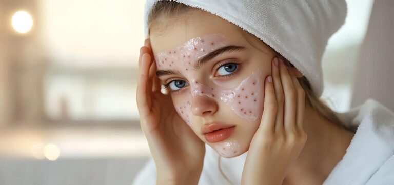 beautiful-woman-her-late-thirties-getting-facial-treatment-spa_1156758-80616-768x361 تخلیه آکنه: راهکاری برای پوستی شفاف و سالم