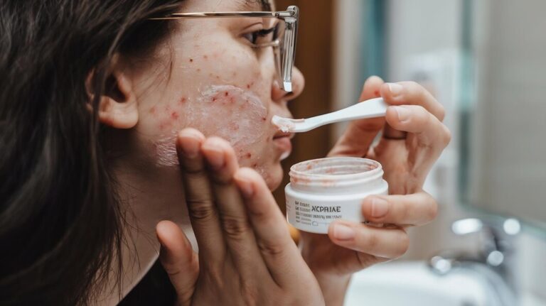 person-using-gentle-exfoliator-their-acne-prone-skin_1354391-369-768x431 آکنه؛ علل، محصولات مراقبتی پوست و راهکارهای جامع